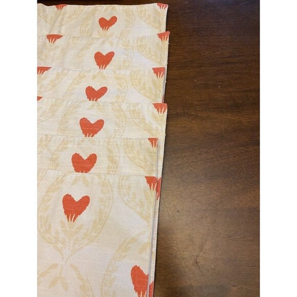 Set Of 6 Place Settings Hearts Placemats REVERSABLE hob nob on the other side - Picture 10 of 11